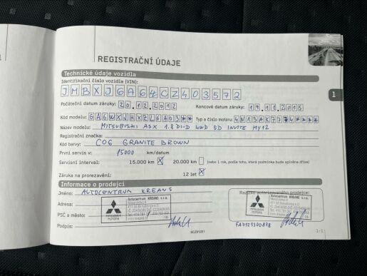 Mitsubishi ASX 1,8 DI-D 4WD  Invite